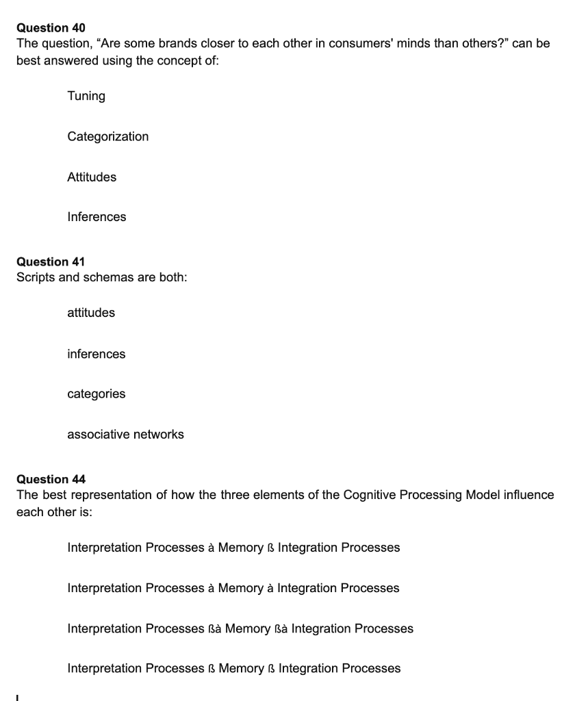 Question 40 The question, Are some brands closer
