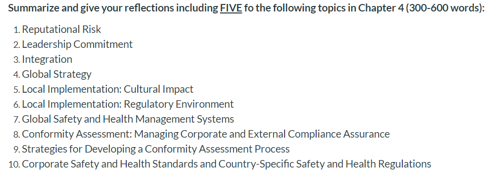 Summarize and give your reflections including