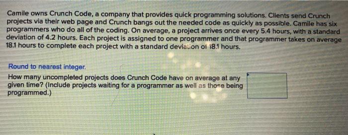 Camile owns Crunch Code, a company that provides