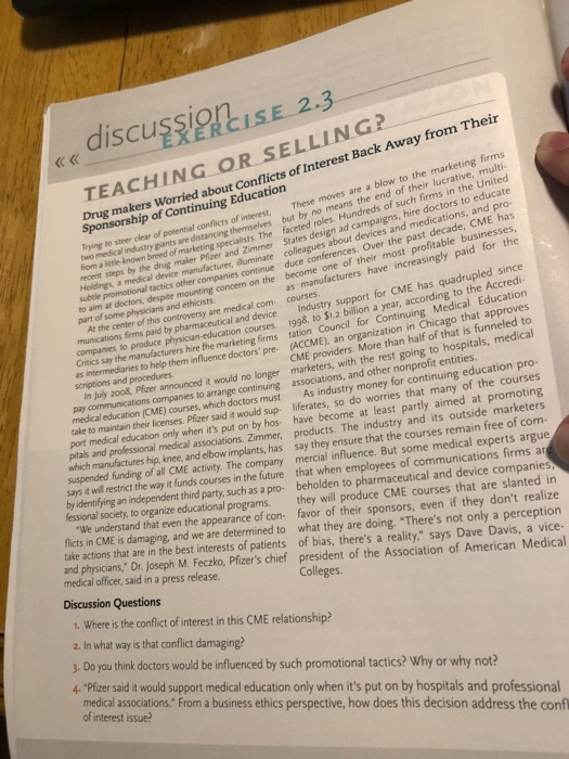 Pick 3 questions and answer them EXERCISE 2.3