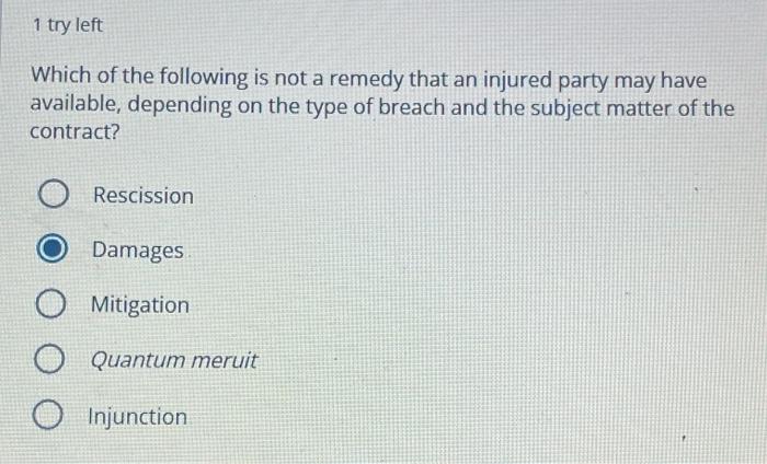 business Law Which of the following statements is