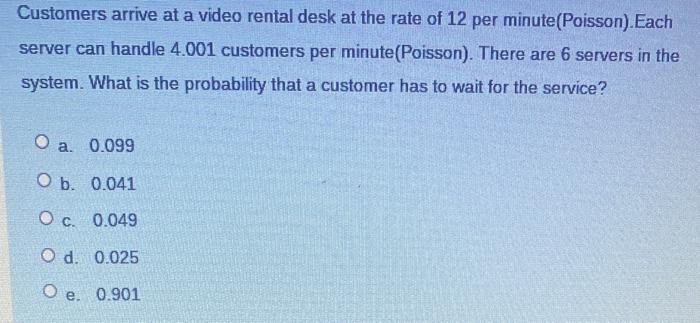 a Customers arrive at a video rental desk at the