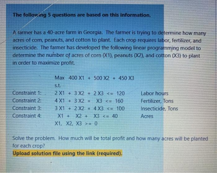 The following 5 questions are based on this