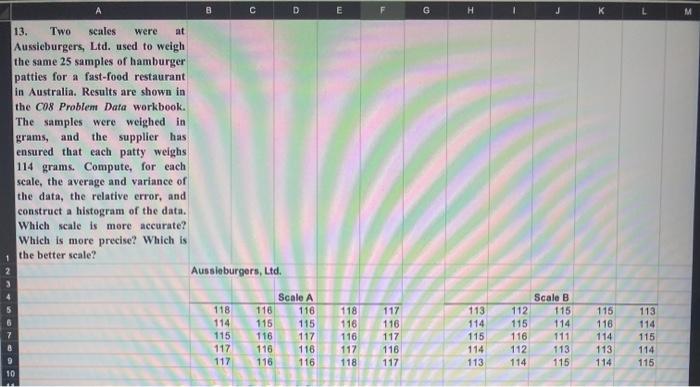 B D E F G Analyze the cost data in the Excel