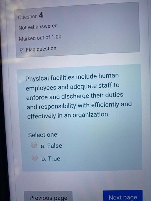 Question 6 Not yet answered Marked out of 1.00 P