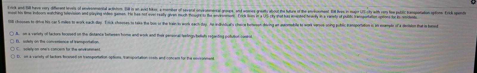 Erick and Bill have very different levels of