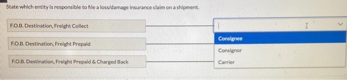 Please match all 3 State which entity is