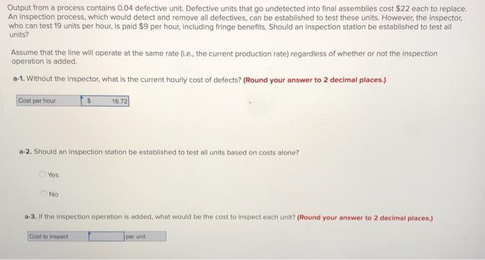 Output from a process contains 0.04 defective