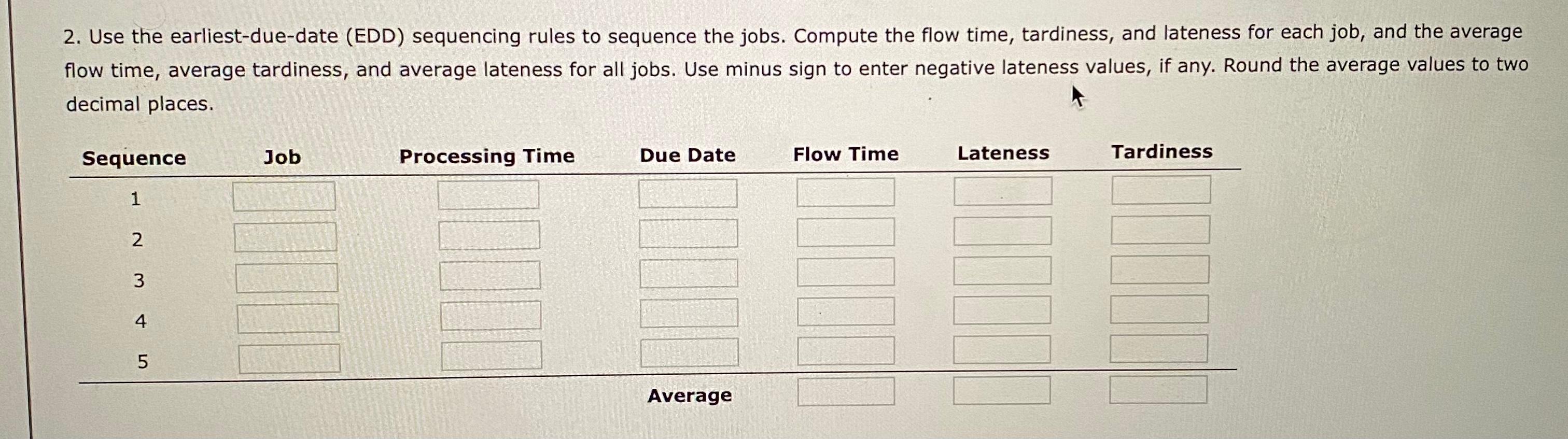 Excel Online Activity: Sequencing The data for