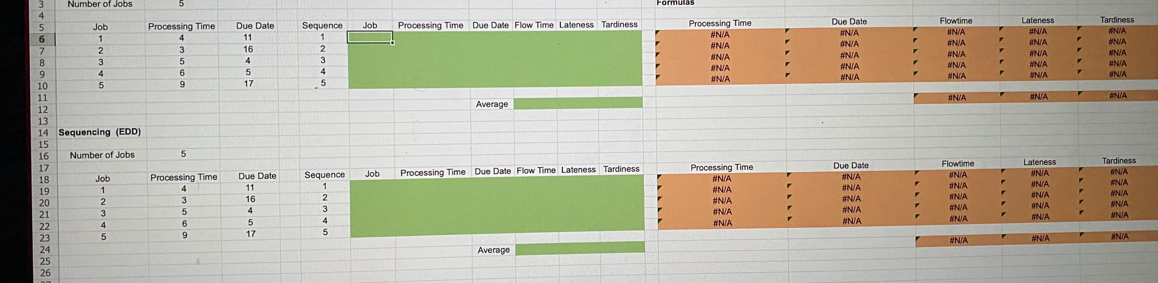 Excel Online Activity: Sequencing The data for