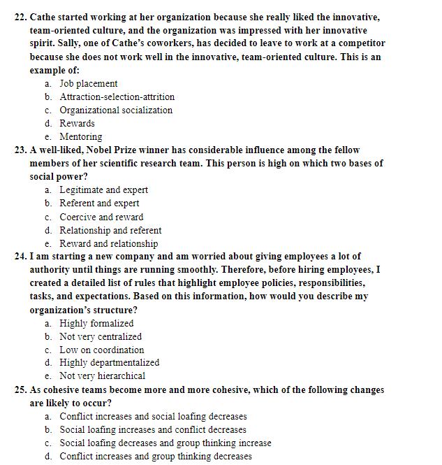 22. Cathe started working at her organization