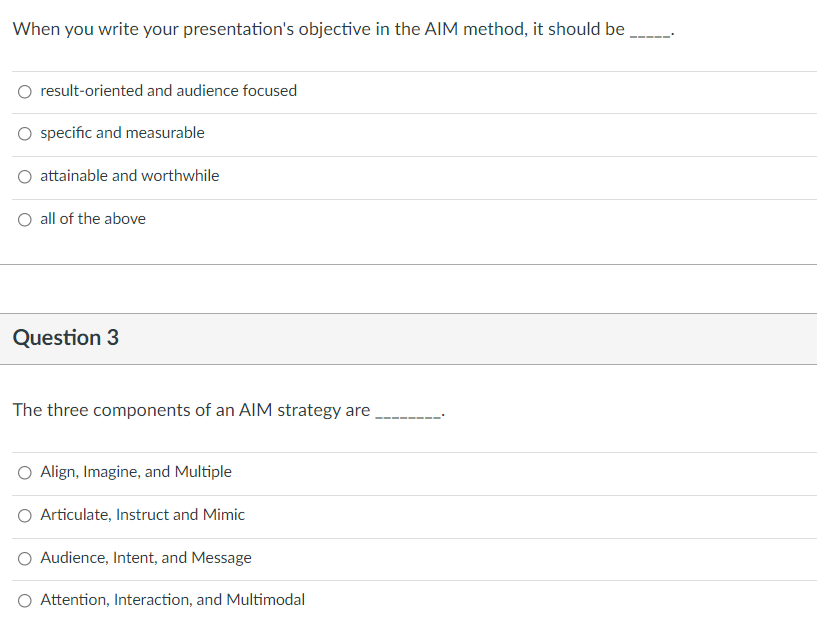When you write your presentation's objective in