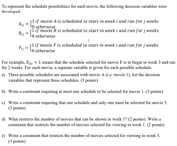 A system called CineSelect uses a binary integer