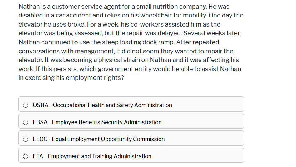 Nathan is a customer service agent for a small