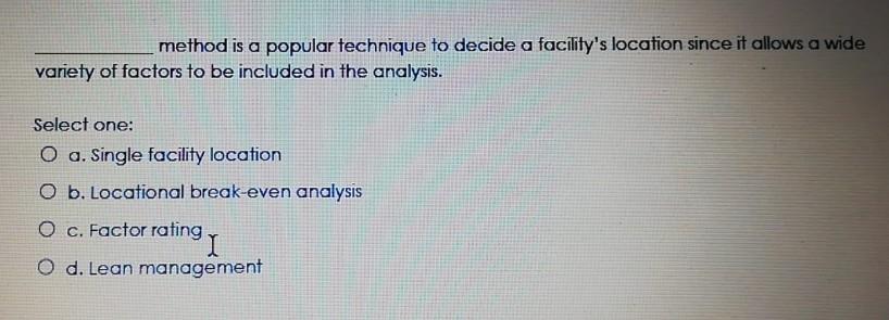 What is its answer? method is a popular technique