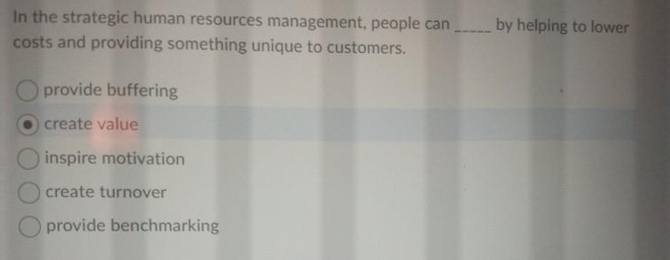 In the strategic human resources management,