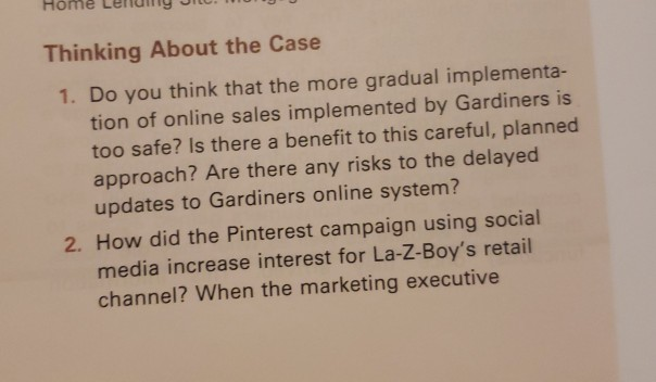 Home Lerumy JILO. U Thinking About the Case 1. Do