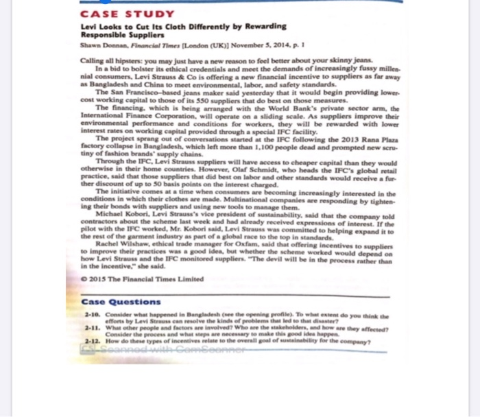 CASE STUDY Levi Looks to Cut Its Cloth