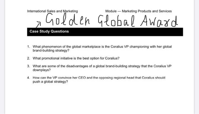 International Sales and Marketing Module -