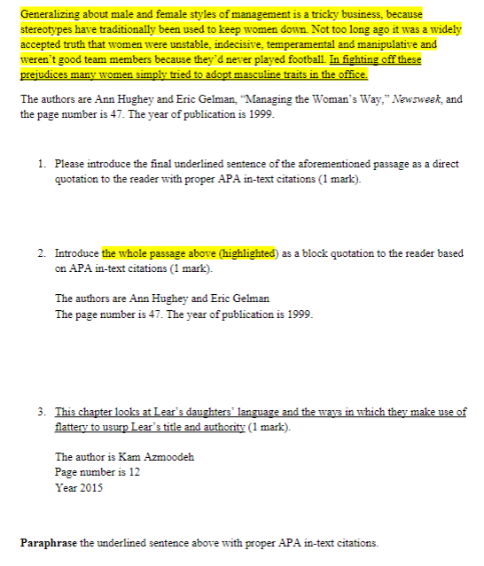 Generalizing about male and female styles of