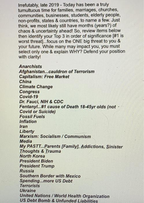 Irrefutably, late 2019 - Today has been a truly