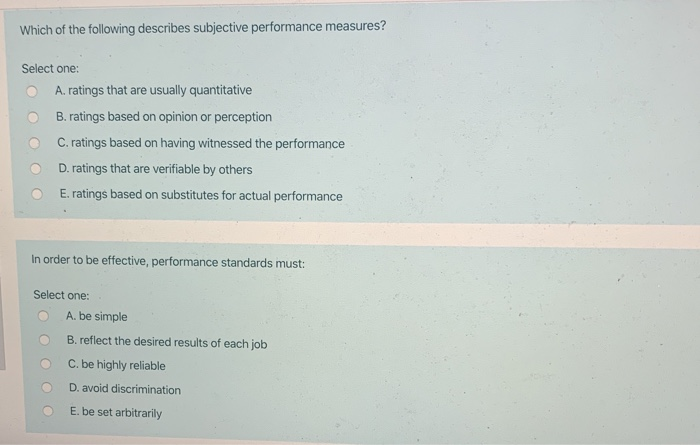 Which of the following describes subjective