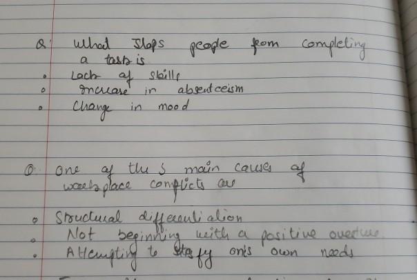 people from completing what Ilops tast is Lach af