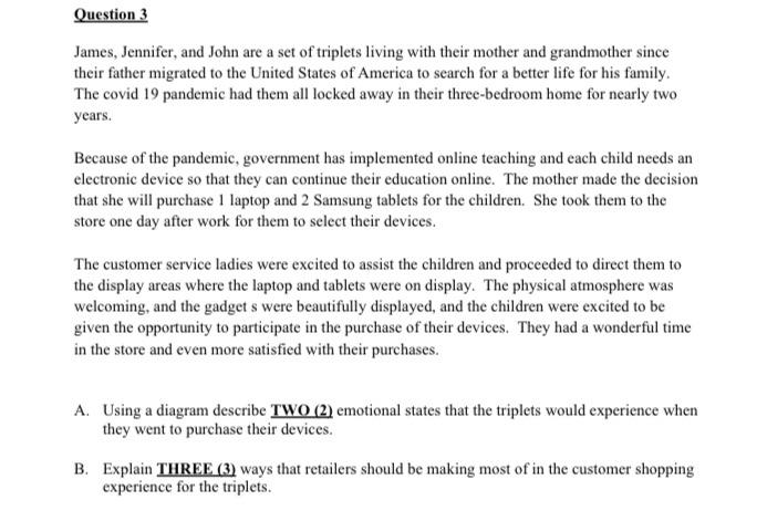 please answer questions A & B thoroughly in a