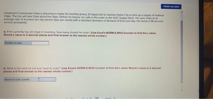 Check my work Lieutenant Commander Data is