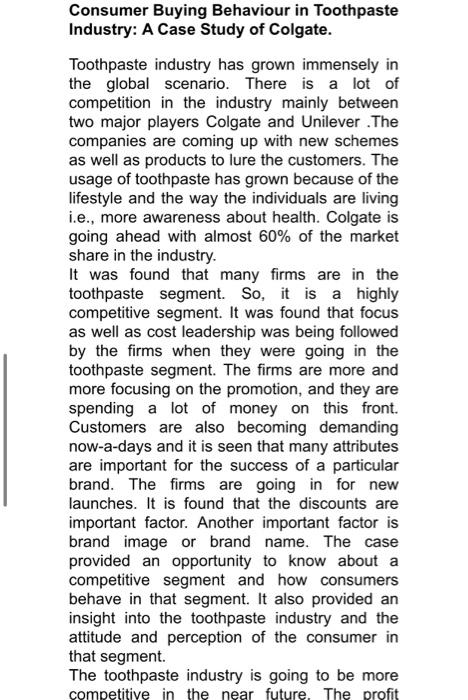 case study write the answer for each question