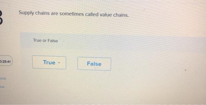 Supply chains are sometimes called value chains.