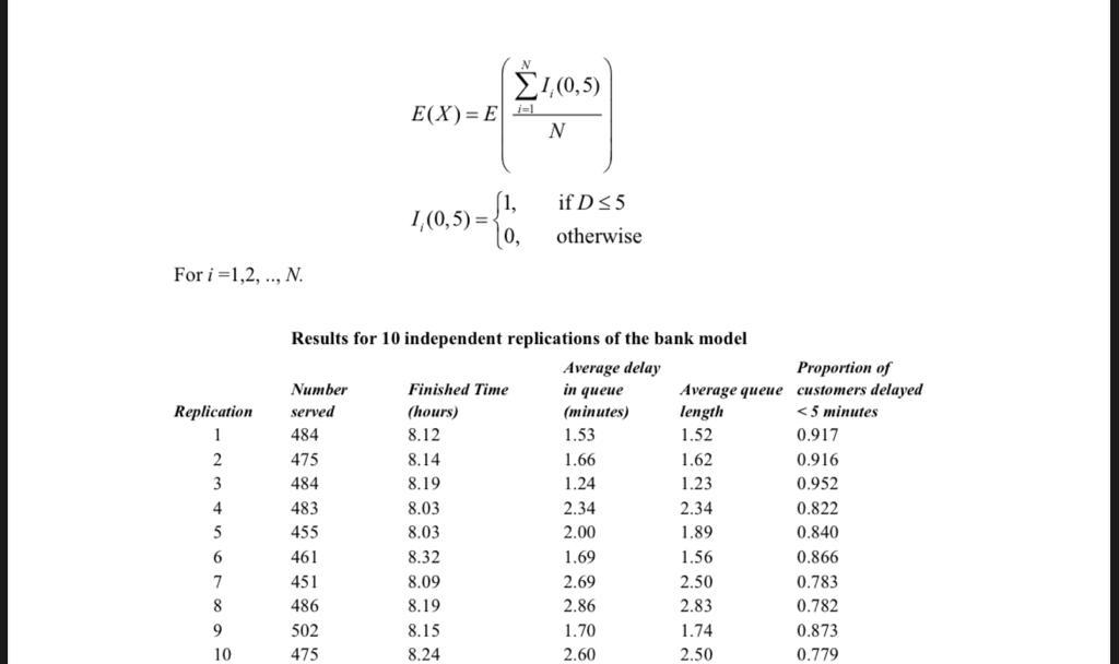 Q.2. Consider a bank with five tellers and one