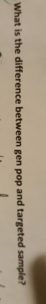 What is the difference between gen pop and