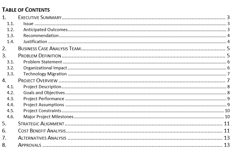 Can you please produce a business case for a new