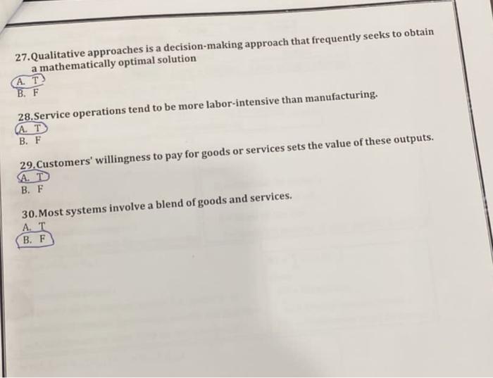 I want correct answers 27.Qualitative approaches