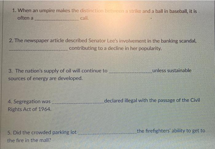 1. When an umpire makes the distinction between a