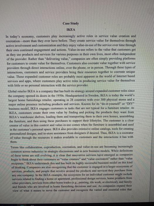 5-discuss the customers role as a potential