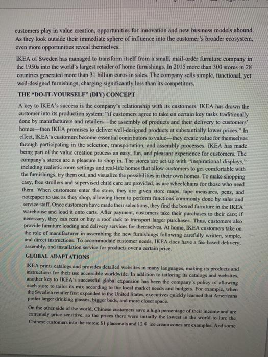 5-discuss the customers role as a potential