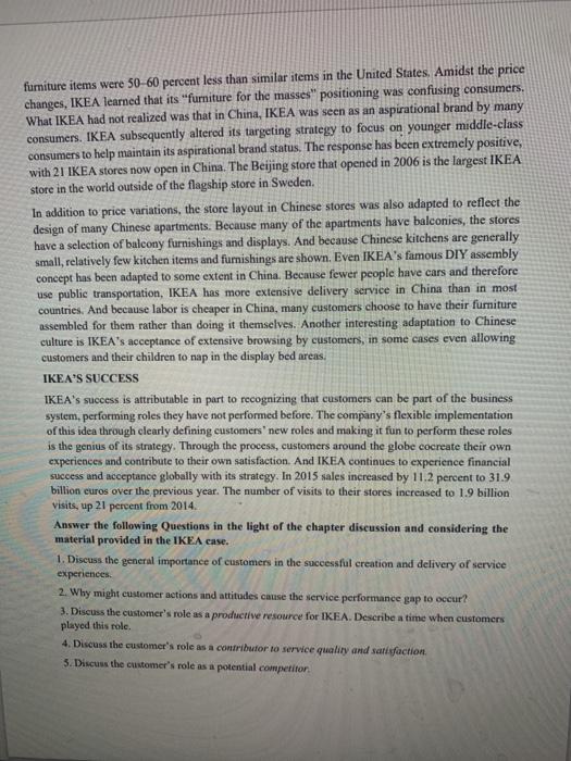 5-discuss the customers role as a potential