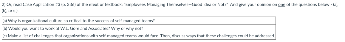 2) Or, read Case Application # 3 (p. 336) of the