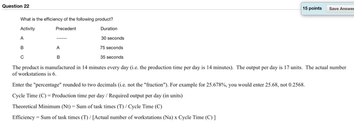 Question 22 15 points Save Answer What is the