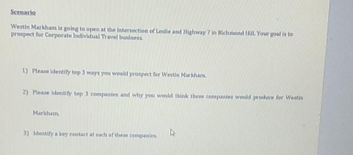 Senato Westin Markham is going to open at the