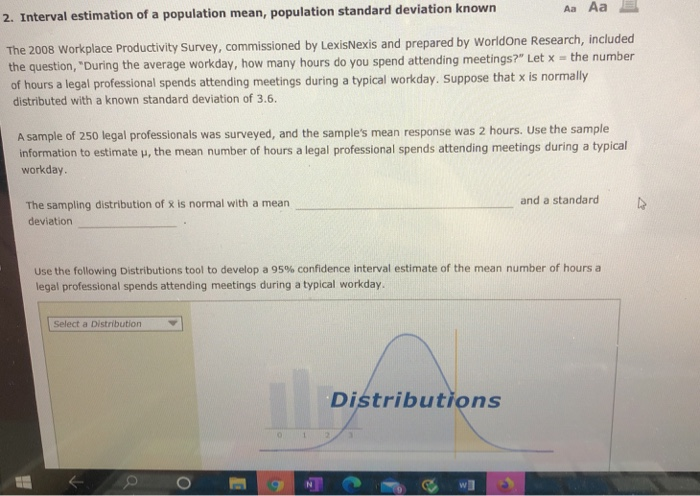 Aa Aa 2. Interval estimation of a population