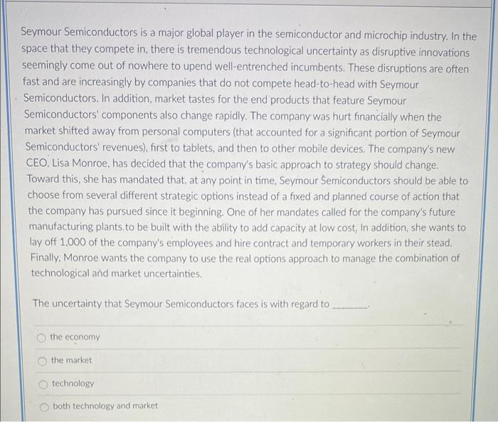 Seymour Semiconductors is a major global player