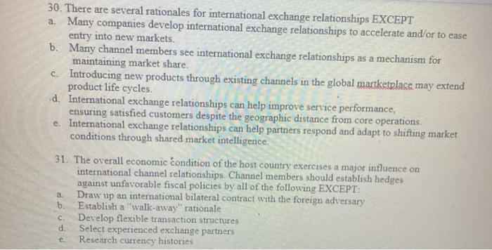 30. There are several rationales for