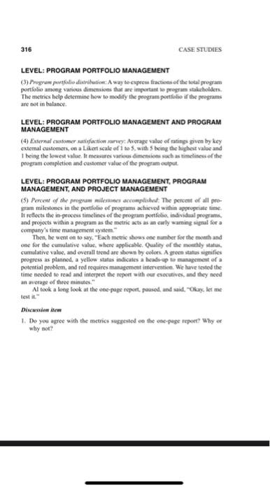 o you agree with the metrics suggested on the