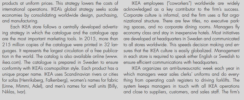 IKEA's Strategies for Global Success KEA evolved