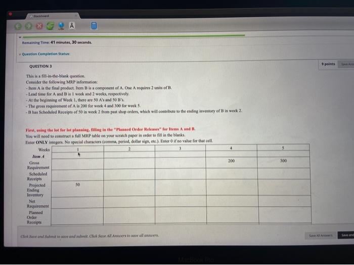 A Remaining Time: 41 minutes, 30 seconds.