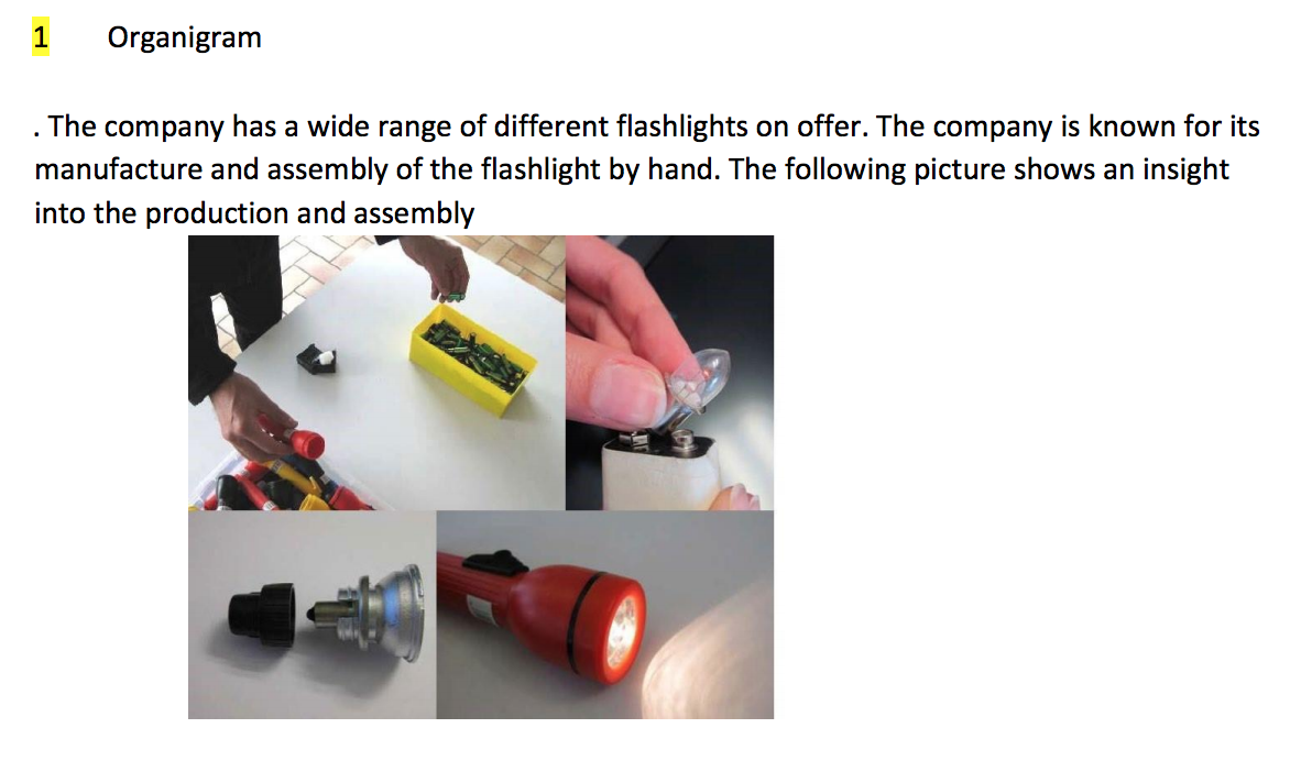 Please develop at least one process as a complete