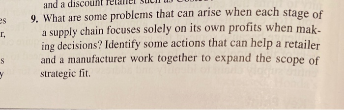 es r, and a discount 9. What are some problems